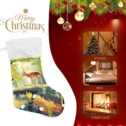 Пимилагу елен во шумарските Божиќни чорапи 1 пакет 17,7 , виси чорапи за Божиќна декорација