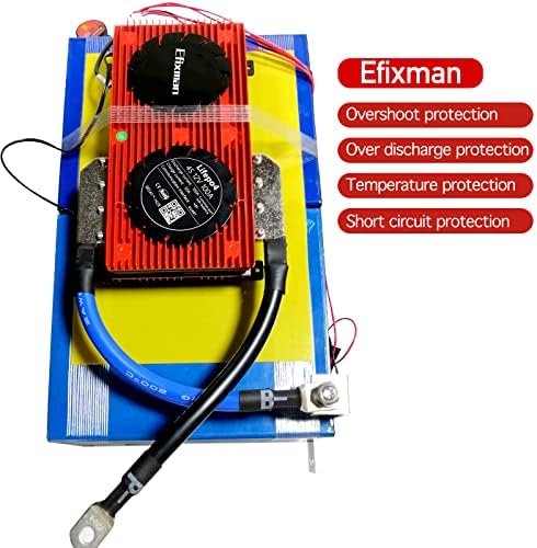 Efixman Smart Bms LiFePo4 4S 12V 300a Pcb Систем За Управување Со Батерии Со Uart Комуникациски Модул За Следење На Батерии И Вентилатор
