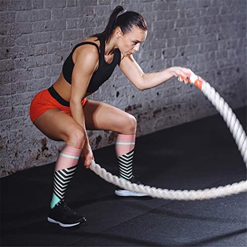 Актива 6 пара чорапи за компресија за мажи и жени, 15-20ммхг е најдобра за трчање, атлетска, медицинска, бременост, патување