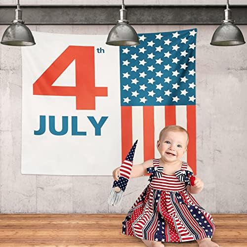 Американско знаме Патриотска фотографија позадина крпа за денот на декорациите за забави за декорации за забави за забави