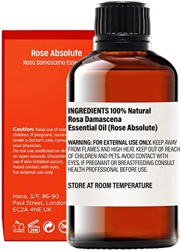 Есенцијално масло од босилек за дифузер и роза есенцијални масла за сет на употреба на кожата - чисто терапевтско одделение за есенцијални