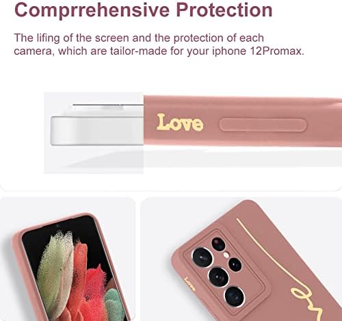 MOOWIME За Samsung Galaxy S21 Ултра Случај, Назад Симпатична Позлата Љубов Писмо Графички Со Анти-Падот Објектив Камери Покривка Заштита