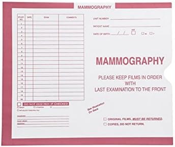 Мамографија, Розова 190 - Категорија Вметнете Јакни, Систем II, Отворен Крај - 10-1/2 x 12-1/2