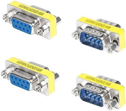Сериски кабел RS232 RS232 9 пин DB9 женски до женски/машки до машки пол за адаптер за спојување на родови пакет од 4 пакет од 4