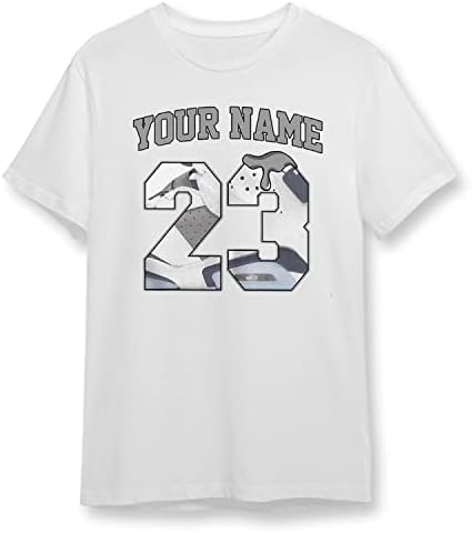 Прилагодено име Унисекс кошула за Jordanордан 6 C0.ol Grey, еднострана кошула за патики Jordanордан 6 C0.ol Grey, Jordan 6 Match Sneaker