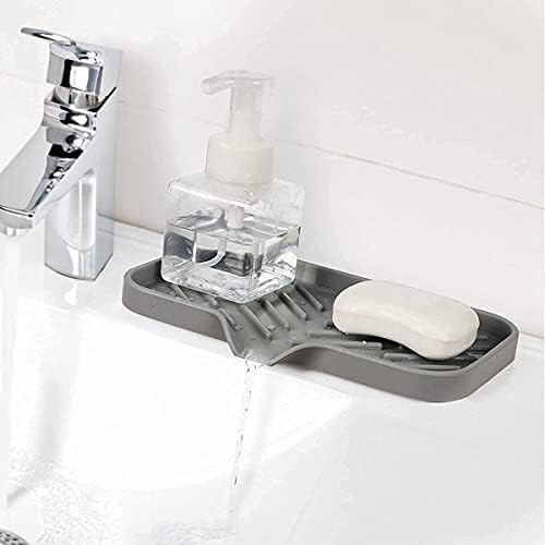 Минлиа кујна силиконски држач за мијалник на сунѓер, организатор за сапун сапун за складирање на бања
