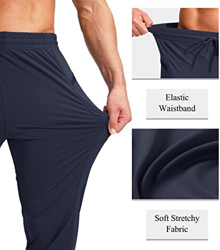G Постепени машки џогери панталони со џебови со патенти се протегаат атлетски џемпери за мажите тренингот џогирање на трчање