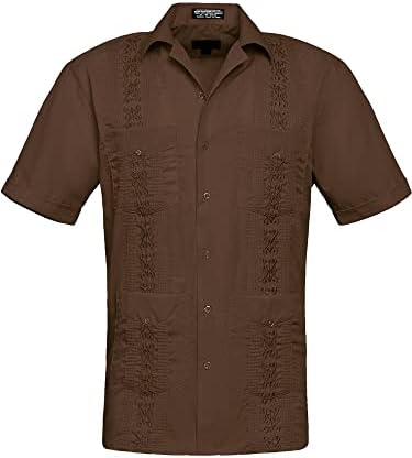 Машка Guayabera Premium лесна везена плетена кубанска кошула