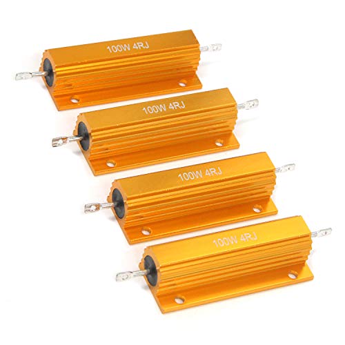 T tuleead жолти жички отпорници 100W Mouted Resistor 4 Ohm пакет од 4