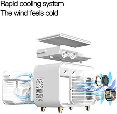 Мини климатик, преносен ладилник за воздух за десктоп канцеларија за климатизација вентилатор УСБ полнење, личен ладилник за