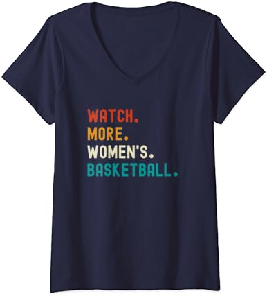 Женски гледаат повеќе женска кошарка со маица со врат од вратот