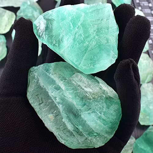 Сигмнтун големи сурови флуоритни кристални камења, вкупно 3 парчиња 13oz - квалитет на оценка, природни и нетретирани карпи - заздравување,