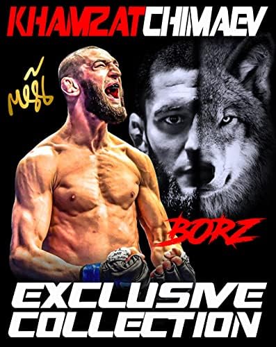 Камзат „Борц“ Чимаев потпиша шведска жолта UFC ракавица PSA/DNA