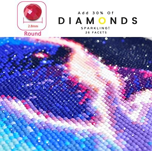 Zgmaxcl Дијамантски комплети за сликање DIY за возрасни околу целосна вежба одлична wallидна дијамантска точка со голема големина wallидни украси