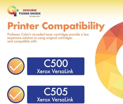 Професор Боја Ре-Кодирани ОЕМ Тонер Кертриџ Замена За Xerox VersaLink C500 C505 | 106R03866 106R03867 106R03868 106R03869-Екстра Висок Принос