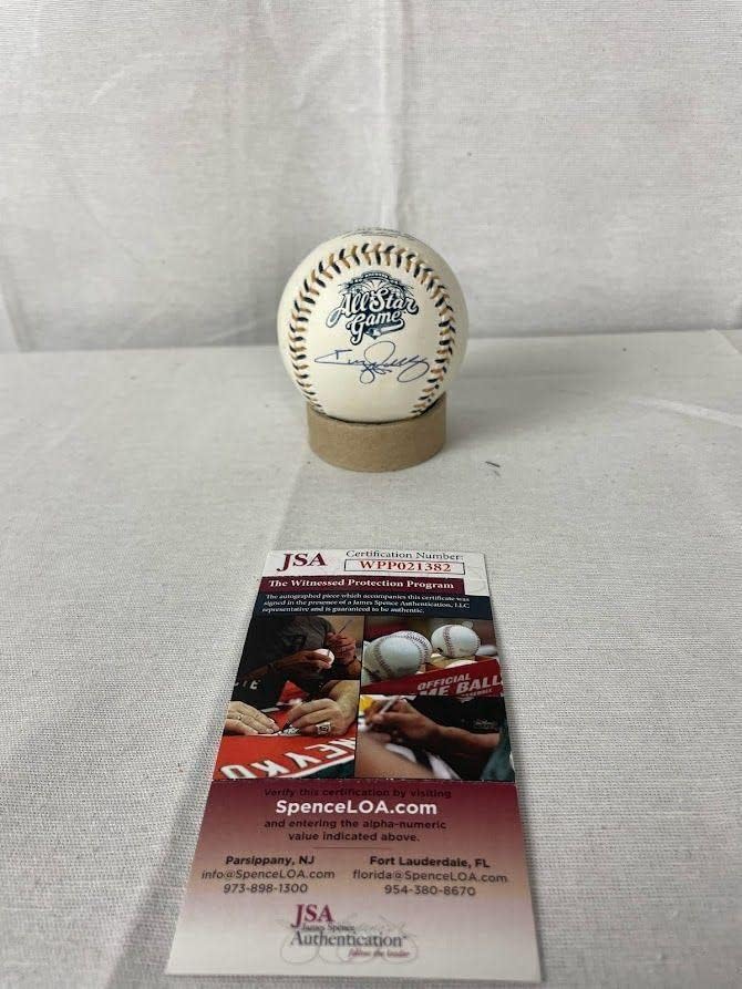 Џими Ролинс потпиша автограм 2002 Ол Стар Натпревар Топка ЈСА #WPP021382 - Автограм Бејзбол Топки