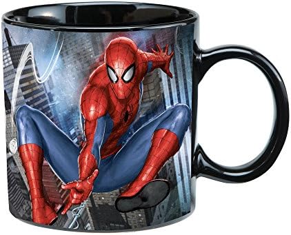 Vandor Marvel Spider -Man 20 Oz Керамичка топлина реактивна кригла -