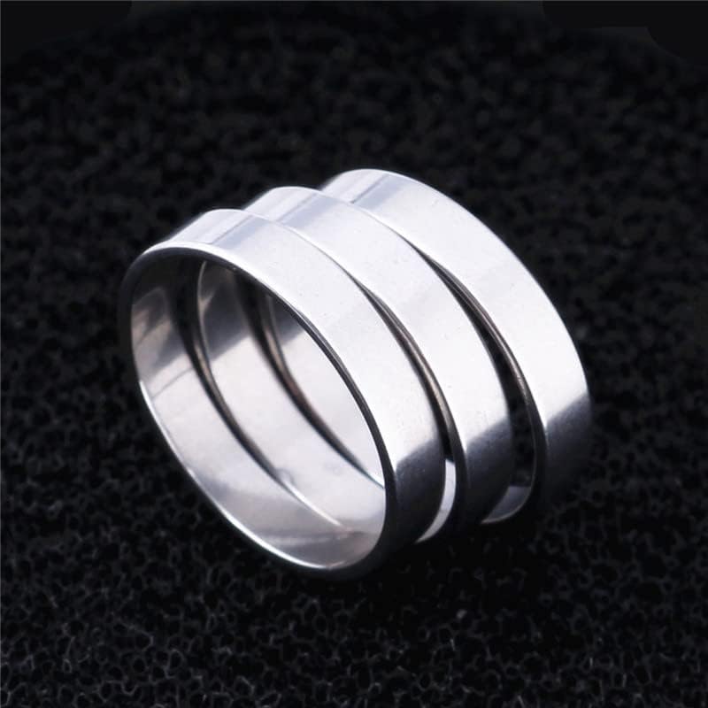 Колезо 316L 4мм ringsвони мал бенд прстен за мажи и жена модна сребрена опашка прстен-88028