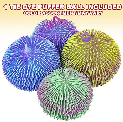 ArtCreativity Tie Doy Byefter Ball со висечка јамка, шилести топчиња за олеснување на стресот, 6 инчи стискаат фигури играчки