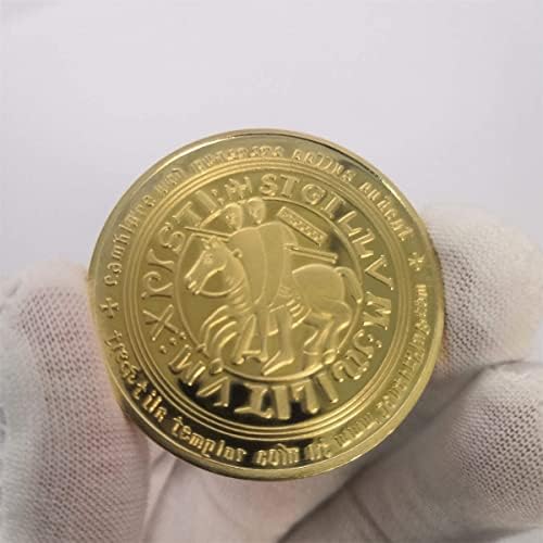 Германски витез крст Светиот штит комеморативна монета војник златна монета црна среќна паричка занаетчиски занаети колекционерски