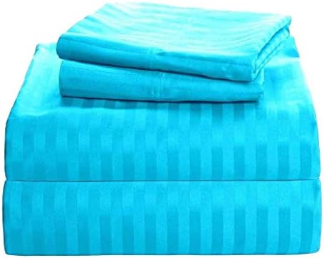 Автентичен тежок египетски памук 3 -парчен маса масажа за маса, спакуван лист за кревет - вклучува рамни и опремени чаршафи со обвивка за