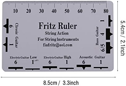 Alomejor 2PCS String Action Meange Guirge Guitar Bass Bass Plastion Doubledide Guide Luthier Mearing Tool за гитара бас