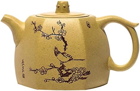 чајник 240 мл рачно изработена руда руда глина во планинскиот дел е среќна пурпурна чај со чај со рачно изработени чајници за пијалоци
