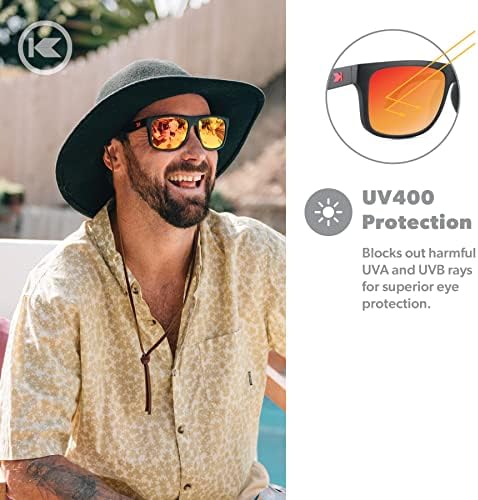 Knockaround Torrey Pines Поларизирани очила за сонце за мажи и жени, целосна заштита од UV400