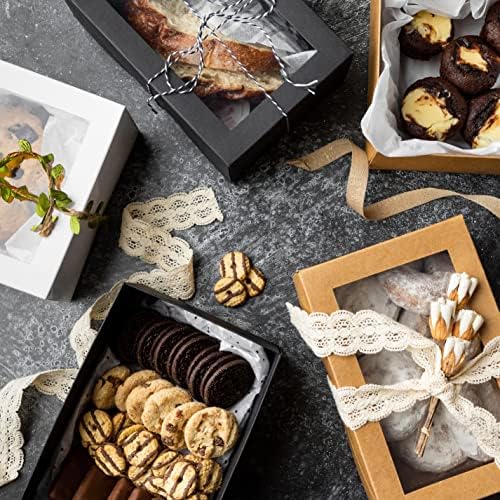 Кутии За Подароци Хамонт-8 Пакувања-Кутии За Пекари Во Правоаголна Форма Со Јасен Прозорец