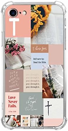 Мехидпур Библиски Стих Колаж Случај за iPhone 7/8/SE 2020, Христијанска Позитивност Исус Цитат Случај За Жени Мажи, Уникатен Трендовски