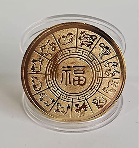 Криптовалута Позлатена Комеморативна Монета 2022 Тигарски Медал Хороскопски Тигарски Појас Заштитен Капак Среќна Монета Лична Аматерска