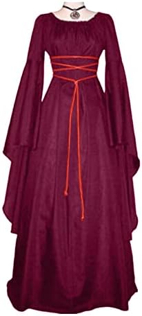 Nulairt долг палто со аспиратор за жени средновековен фустан чипка за гроздобер наметка облечена наметка за возрасни костум ретро
