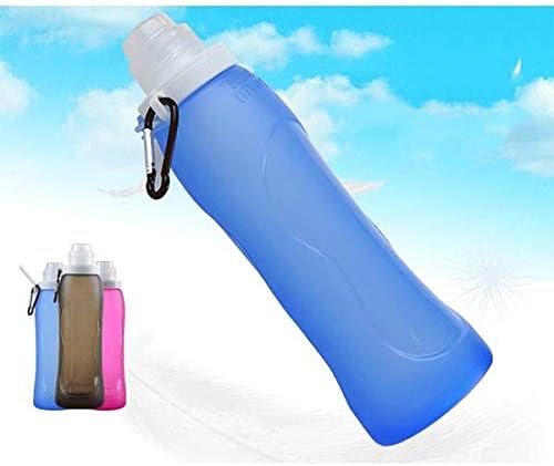 AOOF 500 ml преклопно шише со силиконски вода преносен котел за преклопување за велосипедски спортови на отворено