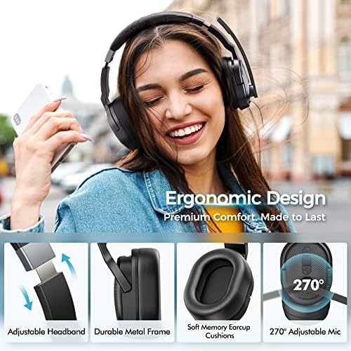 Слушалки за Bluetooth со Bluetooth со Bluetooth, безжични слушалки Bluetooth слушалки w/длабок бас, 35 ч.