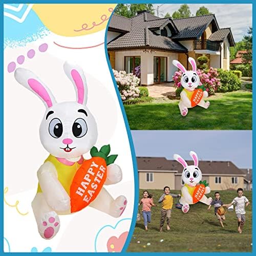 Облека за настани за жени Елегантен Велигденски празник надувување на зајакот на отворено, симпатична зајаци и зајаци украсени со моркови,