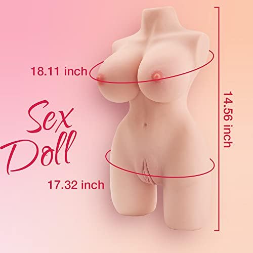 6.6lb LifeLike Sex Doll Masturdator за мажи мастурбација со торзото, реална loveубовна кукла џеб пичка газ машки секс играчки со големи гради