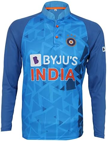 KD Cricket India Jersey Full ракав T20 T20 Поддржувач на вентилаторот Jerseyерси Крикет униформа 2022-2023