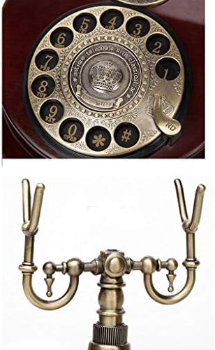 Антички телефон од ореви - Ротари Телефон - Кабел Ретро телефон - Гроздобер декоративни телефони