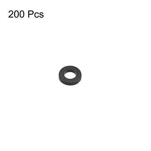uxcell Најлон Рамни Подлошки 5mm OD 2.5 mm ID 1mm Дебелина За Цевка Тапа Вода Црево, Пакет од 200