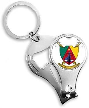 Yaounde Cameroon Национален амблем Nail Nipper Ring Key Clain Clain Clipper Clipper