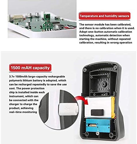 Монитор за квалитет на воздухот GLJ, детектор на формалдехид, домаќинство PM2.5 Професионален детектор, мерење на температурата и влажноста