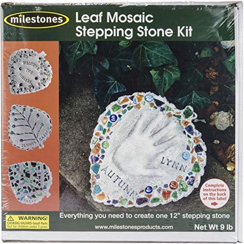 Midwest Products Co. Пресвртници Декоративни мозаични лисја зачекори од камен за цвеќиња, градини и патеки - 901-11455