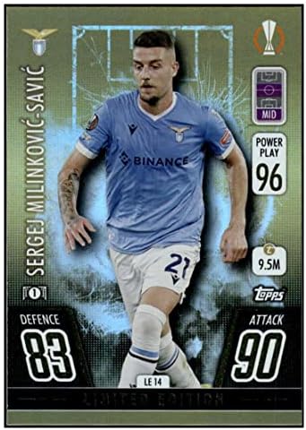 Sergej Milinkovic-Savic 2021-22 натпревар Attax Limited Edition Gold UEFA League LE14 Topps NM+ -MT+ SOCCER