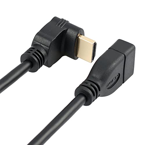 Bluwee HDMI Продолжен Кабел Со Голема Брзина 90-Степен Агол HDMI Машки До Женски Продолжен Жичен Кабел HDMI Продолжувач-Позлатени