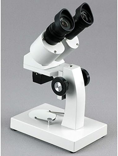 AmScope SE204-AY Пренослив Бинокуларен Стерео Микроскоп, Wf10x И WF15x Окулари, 20x И 30x Зголемување, 2x Цел, LED Осветлување,