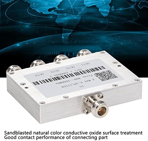 RF Power Splitter 4 Way Diverder 800 до 2500MHz 35W сигнал модул ниско губење n тип интерфејс