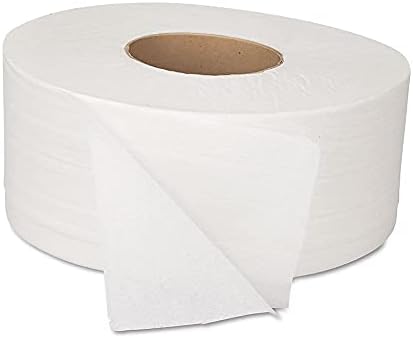 Boardwalk 6100 JRT Tissue Bath, Jumbo, 2-Pl, White, 1000 Ft/Roll, 12 Rolls/Carton