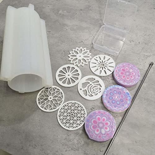 Изработка на сапун од Segolike, силиконска тркалезна цевка колона повлечете го калеидоскопот преку дизајни Домашна DIY за правење