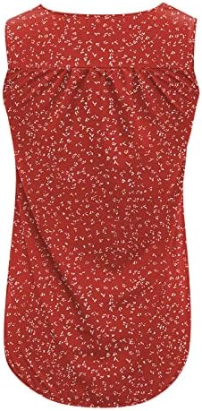 Bluses snksdgm за жени мода 2023 летен резервоар без ракави врвови на лабава обична V вратот на деловна канцеларија кошули