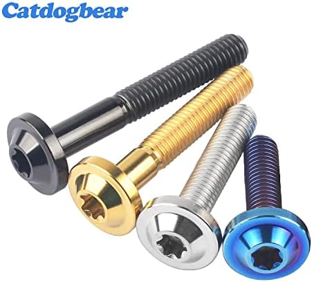Catdogbear 4PCS титаниумски завртки M5X10/12/10/20/25/30/35MM TORX T25 завртка за глава за мотоцикл